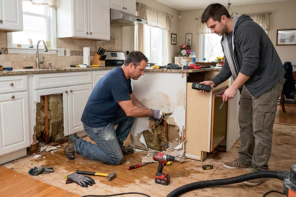 Kitchen Water Damage Repair Chino