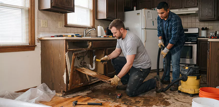 Repairing Water Damaged MDF Cabinets in Chino