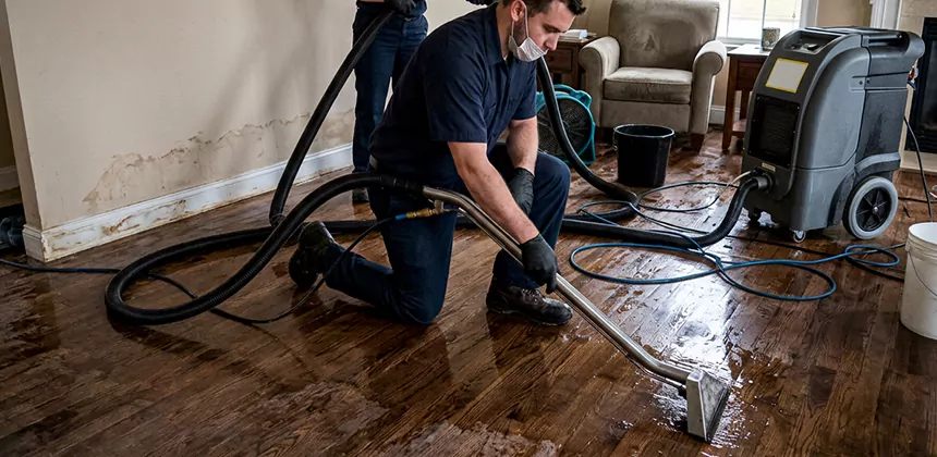 Hardwood Floor Water Extraction in Chino